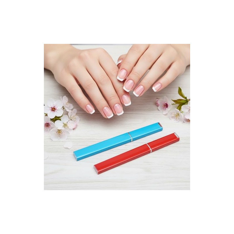 2 Pcs Mini Glass Nail File with Case, 2mm Thickness