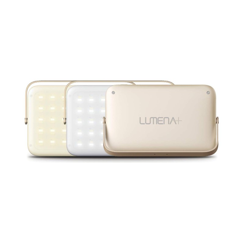 Lumena + GOD LED Lantern, Metal Gold, Lumena Plus, Brightness,