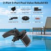 2-Port/3-Port Pool Valve Rebuild Replacement Kit for Jandy Neverlube Pool
