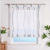 Eslir Roman Blind with Tabs, Transparent Tab-Top Kitchen Curtains, Modern