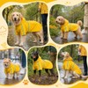 BSOON Impermeable para Perros con Capucha con Rayas Reflectantes (2XL)
