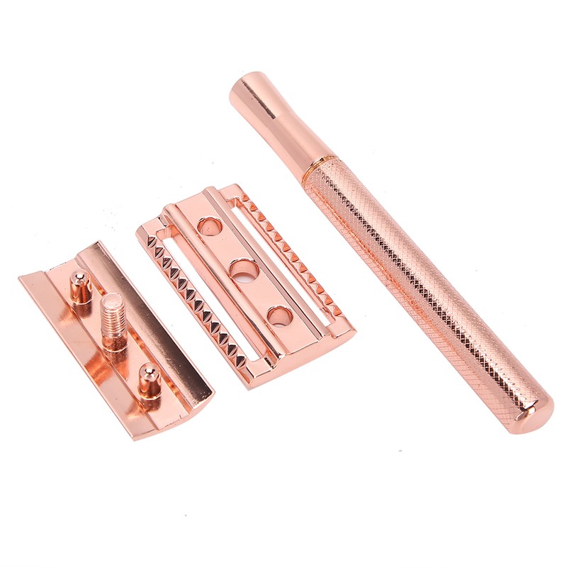 Men Manual Razor Zinc Alloy NonSlip CloseFitting DoubleSided Blade Shaving