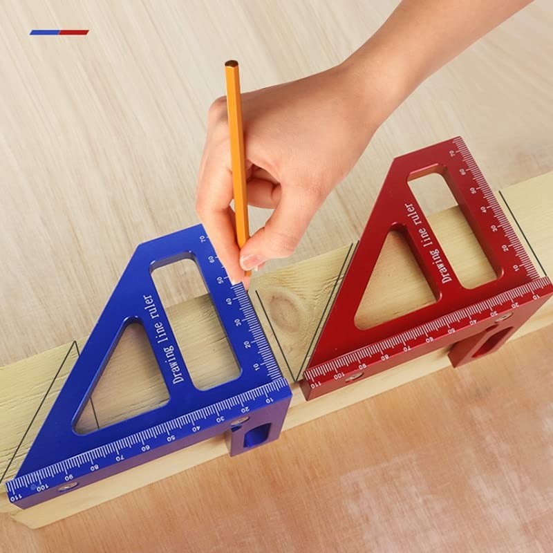 Carpenter Square - Woodworking Square Protractor Aluminum Miter Triangle 3D