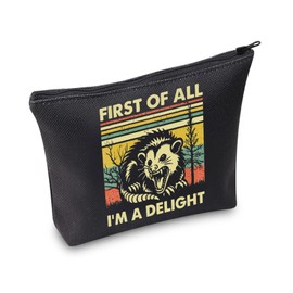 TOBGBE Funny Possum Meme Gifts Cute Sarcastic Possum Quote Makeup Pouch Unique Gift for Opossum Lovers Angry Possum (Possum Delight CA)