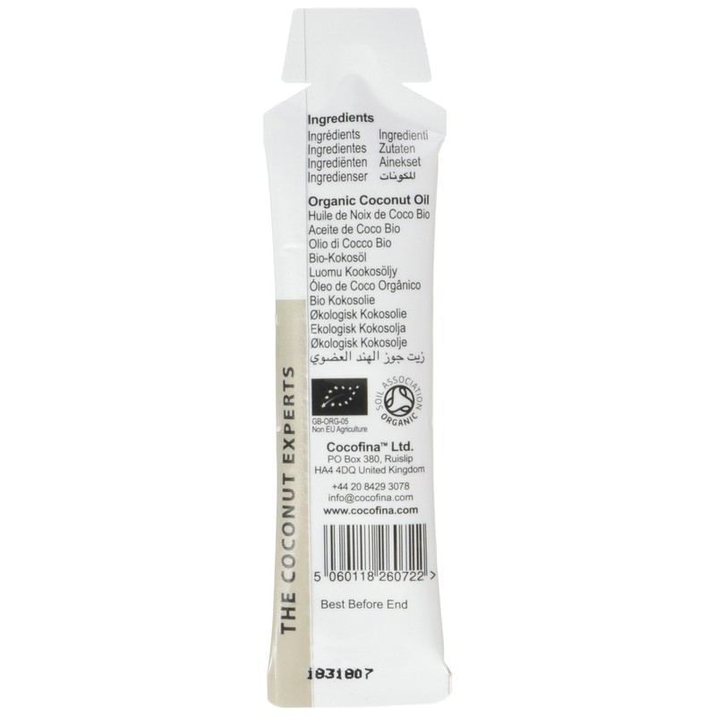 Cocofina Organic Coconut Oil 10 ml Sachets (Pack of 12)