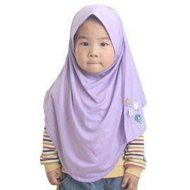 Modest Beauty One piece Baby Kids Muslim Islamic Scarf Hijab for Little Girls Ready to Wear