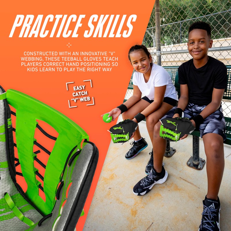 NERF Proshot Kids Teeball Glove + Ball Set - Youth