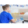 White Deluxe Tapered Hanukkah Menorah Candles for All 8 Nights
