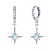 Star Moonstone Earrings for Women 925 Sterling Silver Star Moonstone