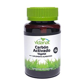 Vidanat Carbón Activado Vegetal 30 cápsulas 300 mg Vidanat