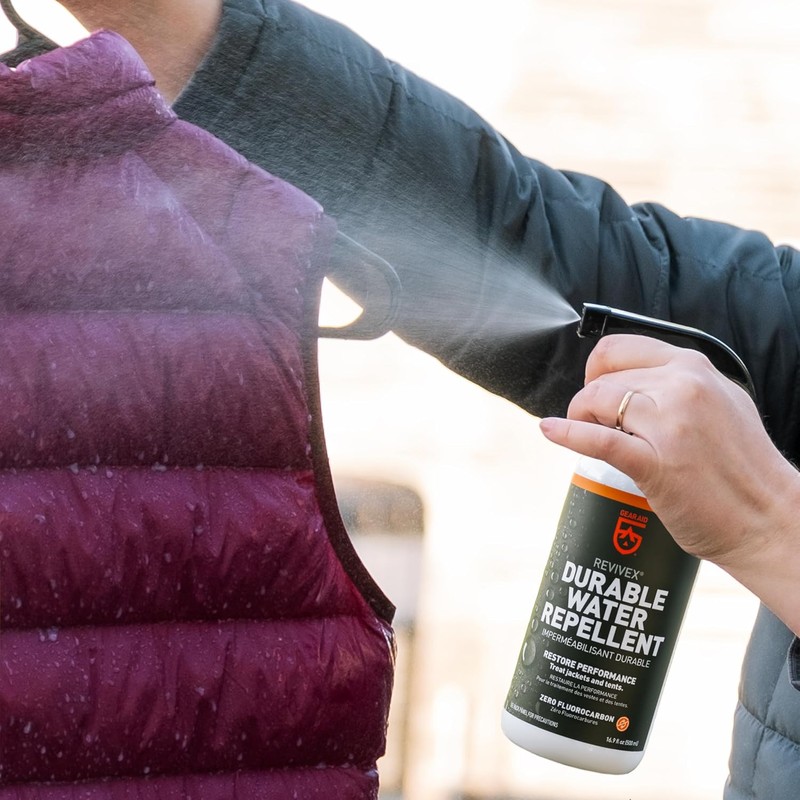 GEAR AID Revivex Durable Water Repellent (DWR) Spray for Waterproofing,