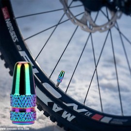 French Bicycle Valve Caps, 6 Pieces Bicycle Valve Caps, French Dust Caps, MTB Valve Caps, Bicycle Valve Caps, Air Valve Caps, Bicycle Tyres (Iridescent Colours)