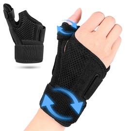 UZSUZZ Thumb Splint Support Brace, Thumb Splint for Hand Support, Adjustable Thumb Splint Support for Arthritis, Tendonitis, Carpal Tunnel and Thumb Sprain, Fits Right & Left Hand