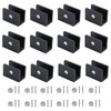Pack of 12 Adjustable Glass Brackets, Aluminium Alloy Glass Clamp