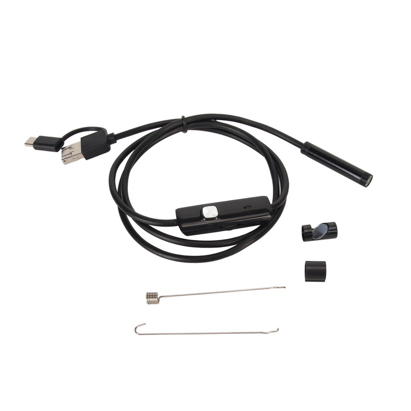USB Endoscope 8mm Lens 3 in 1 Interface IP67 Waterproof
