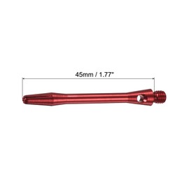 PATIKIL 45mm Aluminum Dart Shaft Medium 2BA Threads Dart Stem Dart Accessories Throwing Gear for Steel Tip 3pcs Red