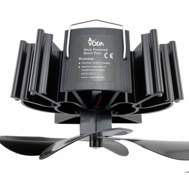 VODA Wood Stove Fan Heat Powered Fireplace Fan No Electric,