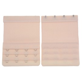 Wowlife 5Pcs Bra Extenders 4 Hooks 3 Rows Elastic Bra Strap Extension for Women (Light Skin Color)
