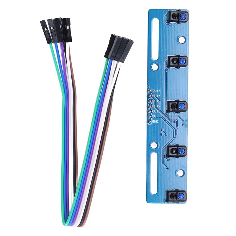 5 Way Tracking Sensor, Infrared Reflection Sensor Module TCRT5000L, Digital