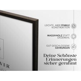 Artower® Bilderrahmen für 20 x 30 cm Schwarz Holz Dünner Rahmen | Posterrahmen Groß Vintage Collage | Picture Frame Black Wood 20x30cm | Holzbilderrahmen Poster Rahmen Echtholz