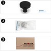 homdiy 10 Pack Black Cabinet Knobs Round Dresser Knobs, Aluminum