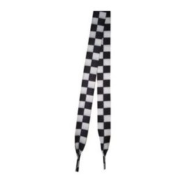 Foot Galaxy 45" Black and White Checkered Printed Shoe Laces