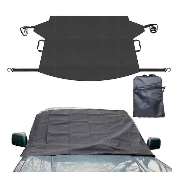 KITUREK Car Windshield Snow Ice Cover, Windproof Sunshade Protector for