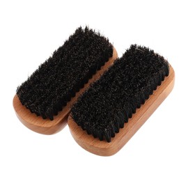 Gatuida 2pcs Beechwood Grooming Brush for Men Versatile Hair Styling Beard Cleaning Tool Sturdy Brush for Hairdressing Shoe Care Efficient Bristle Design