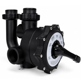 SP0715XR50 2 Inch Multiport Control Valve, 6‑Position Backwash Valve Compatible with Hayward Pro Series Vari‑Flo Grid D.E. Filter, 2" FIP Pipe, Leak‑Proof ABS Body, Easy DIY Installation