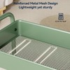 YASONIC 3-Tier Rolling Cart, Green, 66 Pounds Capacity, Mesh Storage