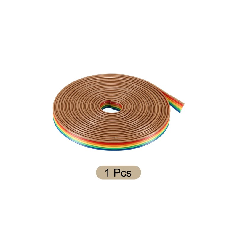 Rebower 6-Pin Flat Ribbon Cable IDC Rainbow Colour [for 1.27