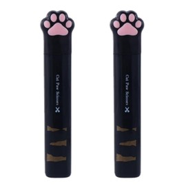 2 Pcs Black Cat Paw Scissors, Folding Pocket Scissors Small Folding Safety Scissors Multifunctional Craft Scissors, Kawaii Hand Cutters Mini Art Scissors School Stationery Cartoon Cute Mini Scissors