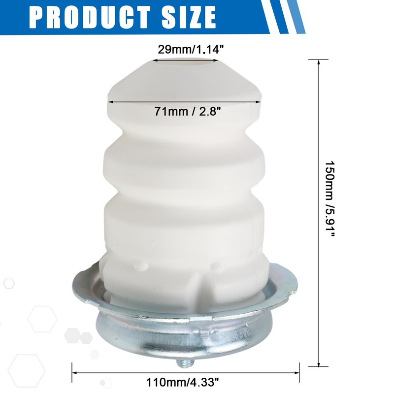 Stop Buffer Rubber Bearings 2 Pieces Spring Plate Stop Buffer