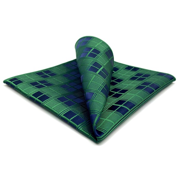 S&W SHLAX&WING Pocket Square for Men Suits Green Blue Navy
