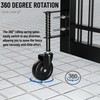 4" Spring Loaded Caster, Heavy Duty Rubber Wheel for Wooden