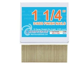 1-1/4" Finish Nails 16GA 316SS 2,000ct