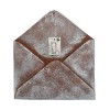 DCC Tin Wall Envelope Pouch Rusty & White for Crafting
