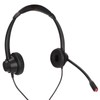 2.5mm Business Headset Binaural Corded Headset with HD Mic for