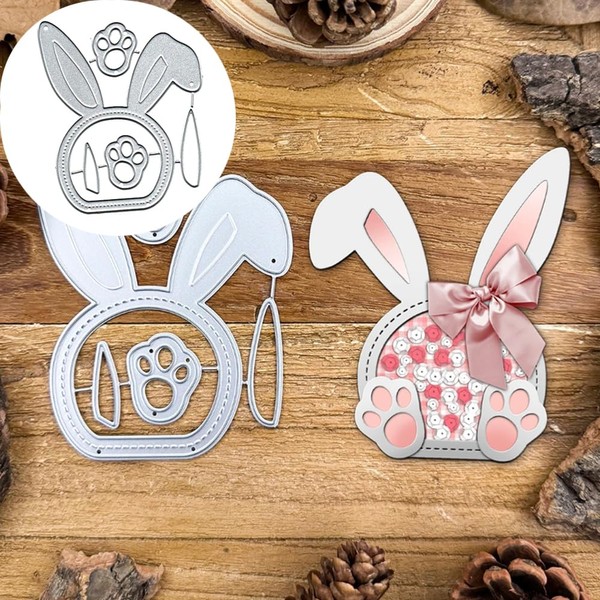 Bunny Layer Shaker Metal Die Cuts, Easter Rabbit Metal Cutting