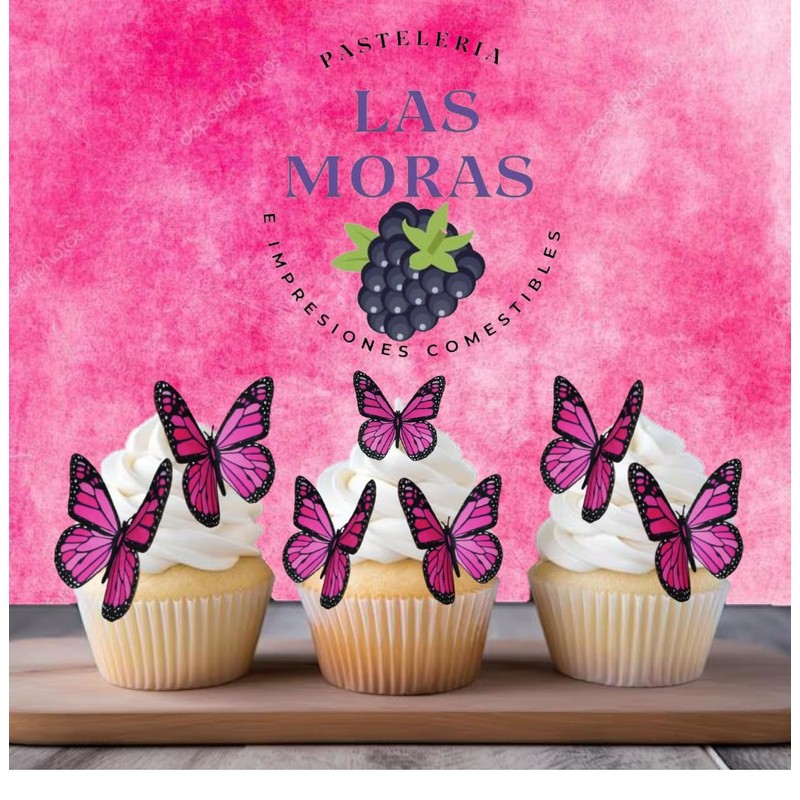 Mariposas comestibles para decorar pasteles cupcakes y reposteria de distintos