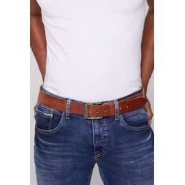 Camp David Men's Belt with Pin Buckle, brown