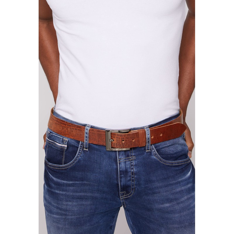 Camp David Men's Belt with Pin Buckle, brown