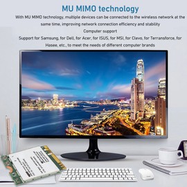 RTL8852BE Network Card 2.4G 5G Dual Band 1800Mbps Bluetooth 5.2 M.2 Network Card for PC