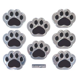 MEIHO Paw Emblem Sticker Silver & Black ME119