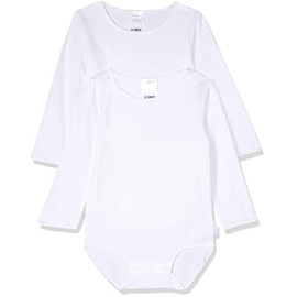 Bonds Baby Wonderbodies Long Sleeve Bodysuit - 2 Pack, White (2 Pack), 0 (6-12 Months)