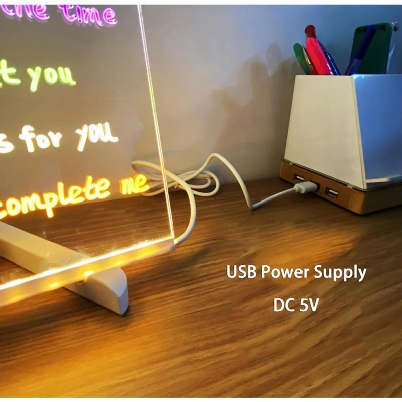 LED Note Board with Colors 5.9" x 5.9"