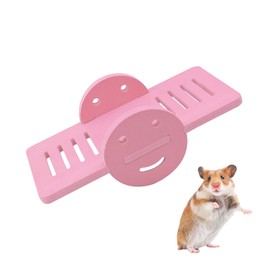 Andiker Hamster Seesaw, Rainbow Bridge Climb and Play Toy, Activity Toy Boredom Breaker, DIY Cage Accessories for Small Pets (Pink, Seesaw)
