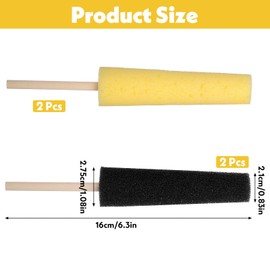 MBAIYO 4pcs Pottery Sponge, Pottery Stick for Clay 2 Colors Burr Repair Ceramic Tools for Ceramic Throwing Trimming Shaping Carving Clay Projects
