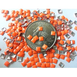 100pc Square Hot Neon Metal Studs 3mm 3D Acrylic Nail Art Decoration