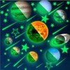 Luminous Solar System Planets Fluorescent Wall Stickers Planets Stickers Ceiling